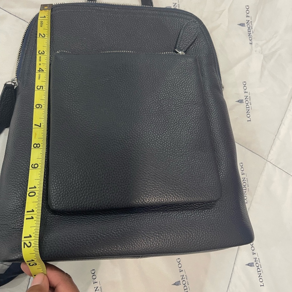 Blue Leather Backpack - Picture 4 of 7
